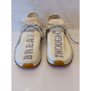 Adidas Human Race Pharrell Williams BREATHE THOUGHT Cream GumSole Sneaker Mens 8